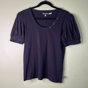 Karl Lagerfeld Puff Sleeve Top